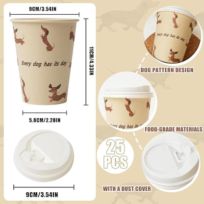 12 OZ 25 Pack Disposable Cups Paper Coffee Cups - Image 3