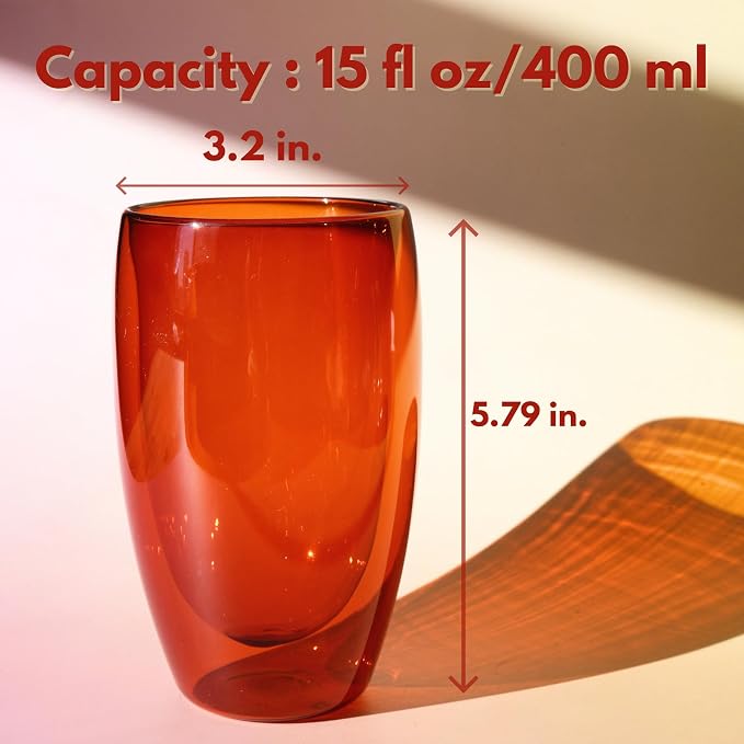 Double Walled Coffee Glass Set of 2 - Image 3