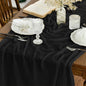 Artoid Mode Boho Cheesecloth Gauze Black Wedding Table Runner, 120 Inch by ArtoidMode