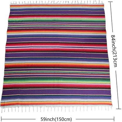 Fowecelt Mexican Serape Blanket Tablecloth 59 x 84 Inch - Image 6