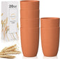 Wrova Wheat Straw Cups 6 PCS Good Alternative to Plastic Reusable Cups 20 oz by WROVA