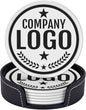 Custom Leather Coasters with Logo by Handmade
