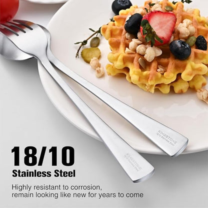 18/10 Flatware set for 12, 60 Piece Matte Stainless Steel Silverware Set | - Image 3