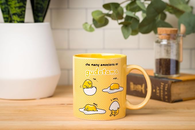Silver Buffalo Sanrio The Many Emotions of Gudetama Lazy Egg Ceramic Mug - Image 5