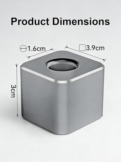 Aluminum Single Hole Pen Stand - Durable Fountain Pen Holder for Desk Display, Non - Slip Base, Minimalist Office/Home Organizer(Black,2P)