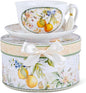 STP GOODS Bone China Tea/Coffee Cup and Saucer in Gift Box Fine Bone China by STP-Goods