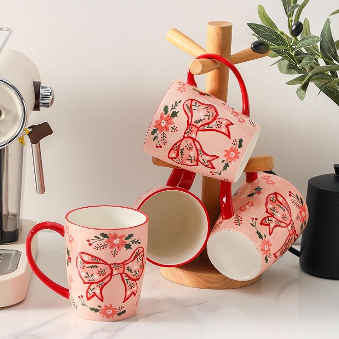 HASENSE Coffee Mugs Set of 4, 16oz Ceramic Cups - Image 5