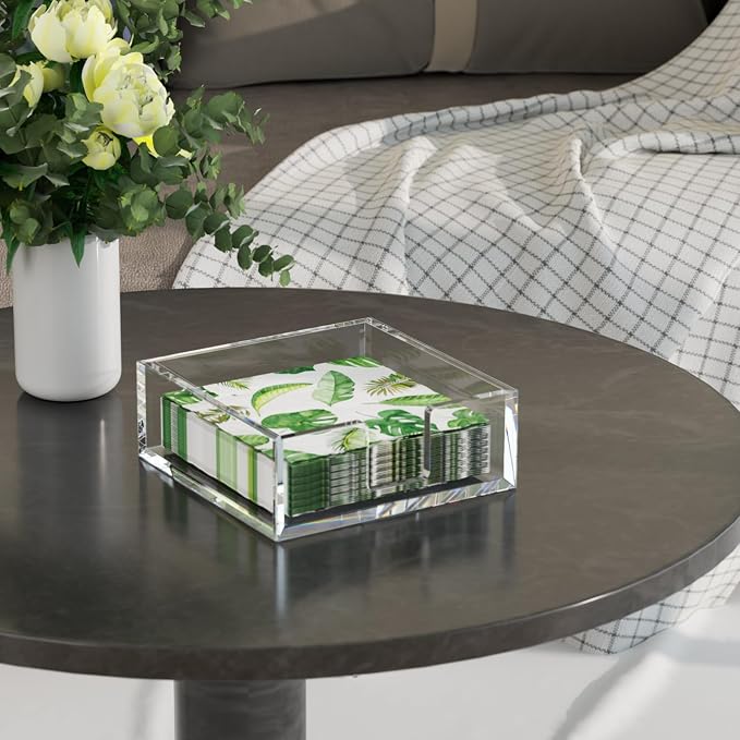 Square Acrylic Napkin Holder Tray - Image 2