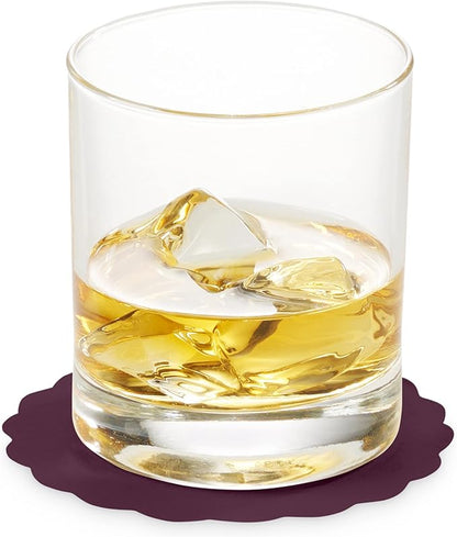 Disposable Plum Paper Coasters for Drinks, 3.5 Inch Round Coasters for Bar, Cocktail, Beverage, Wine Or Event, 500 Pack Bulk