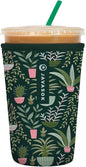 Sok It JavaSok Iced Coffee & Cold Soda Insulated Neoprene Cup Sleeve (Green Living, Medium: 22-28oz)