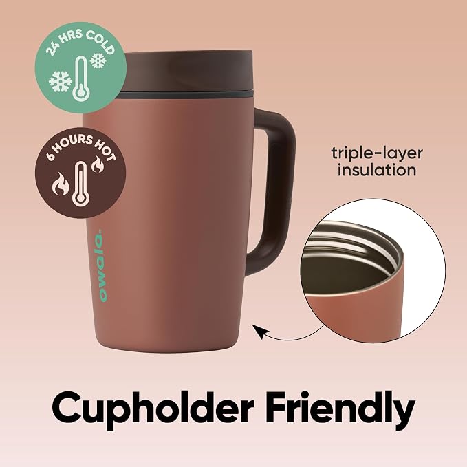 Owala SmoothSip Slider Stainless Steel Insulated Travel Mug - Image 3