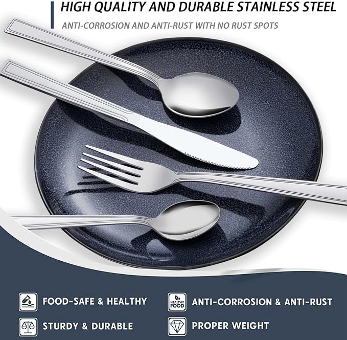 Hunnycook 60-Piece Silverware Set - Image 3