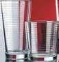 Le'raze Set of 16 Heavy Base Ribbed Durable Drinking Glasses Includes 8 Cooler by LERAZE
