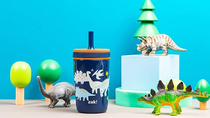 Zak Designs Zaksaurus Kelso 12oz Stainless Steel Leak-Proof Toddler Cup - Image 9