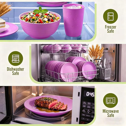 Wheat Straw Dinnerware Set 40 PCS | Service - Image 6