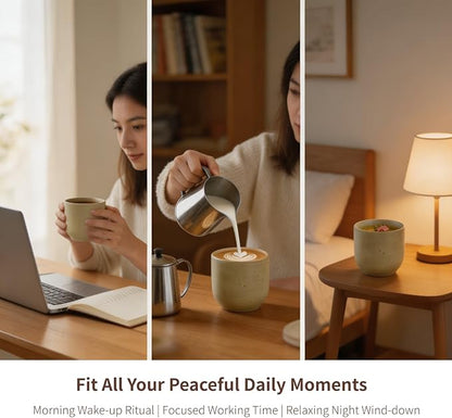 Calming Minimalist 7.8oz Matte Speckled Ceramic Cup - Image 3