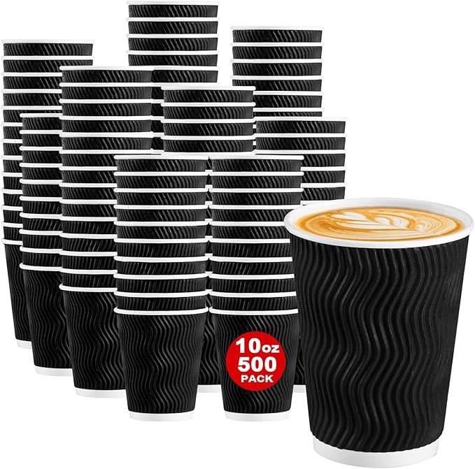 Lamosi 500 Pack Coffee Cups 10 oz, Disposable Paper Coffee Cups No Lids | by BuyNow