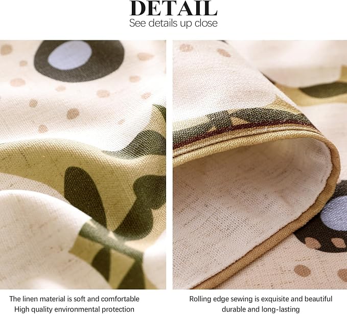 bilin gaier Designer French Linen Table Runner, Floral Pattern, Dining Table - Image 5