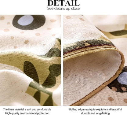 bilin gaier Designer French Linen Extra Long Table Runner, Floral Pattern - Image 5