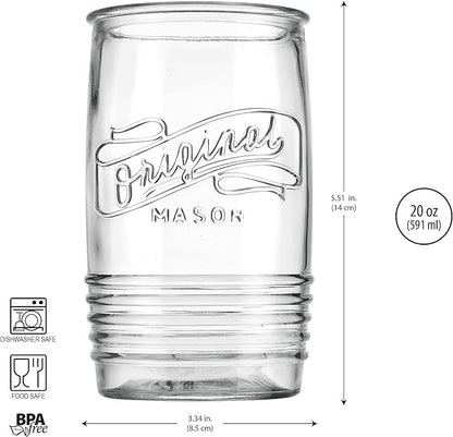 Glaver's Glass Tumbler Drinking Glasses Set of 4 – Genuine Artisan-Made Vintage - Image 2