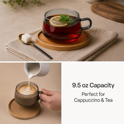 MIAMIO - Cappuccino Glasses/Tea Glasses Set - Olea | Borosilicate tea glasses - Image 5