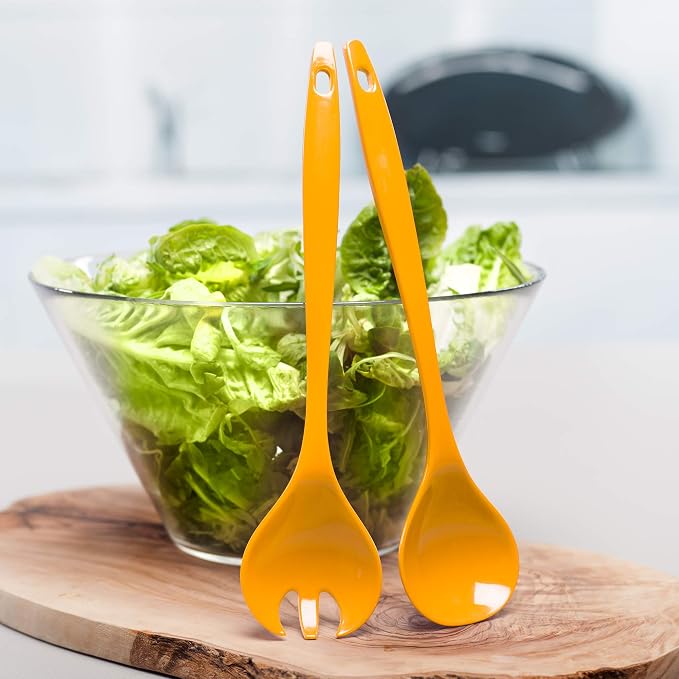 Zeal G205M Melamine Salad Server Set – Mustard - Image 2