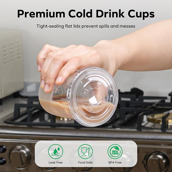 100 Pack 20 oz Round Bottom Plastic Cups - Image 5