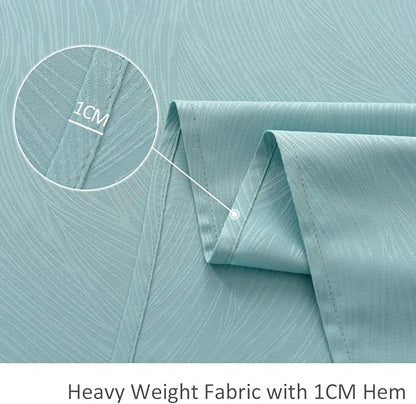 maxmill Jacquard Table Cloth Swirl Pattern Spillproof Wrinkle Resistant Water Proof Heavy Weight Soft Tablecloth for Kitchen Dinning Tabletop Outdoor Picnic Rectangle 52 x 70 Inch Turquoise