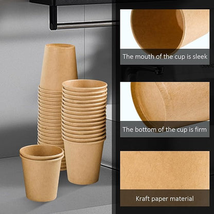 Clawsoff 1200 Pack 3 oz Paper Cups Disposable Kraft Mouthwash Bathroom Cups | - Image 3