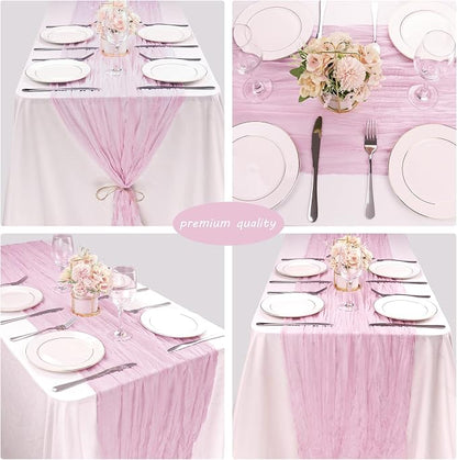 Fivenl 12 Pack Cheesecloth Table Runner 35x72 Inch Boho Gauze Rustic Cheese - Image 5