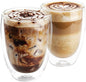 JS Gourmet Double Wall Glass Coffee Mugs Set of 2, 12oz/350ml Borosilicate by Unknown