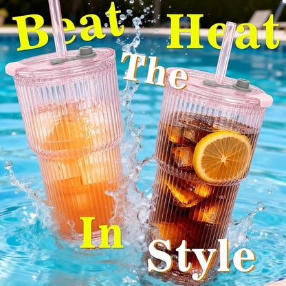 20oz Iced Coffee Cups with Lids - Image 4