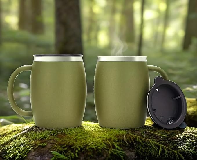 Stainless Steel Insulated Coffee Mugs Set of 2 – Double Wall Coffee Cups - Image 5