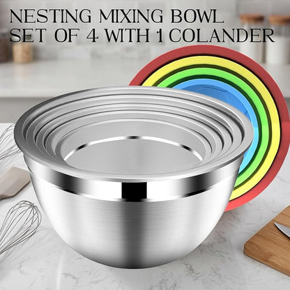DUTZUN Colorful Mixing Bowls - Image 4