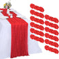 12 Pack Red Cheesecloth Table Runner 35 x 120 Inch | Boho Gauze Fabric by RestfulGlow
