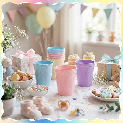 Yungyan 24 Pcs Reusable Plastic Cups 16 Oz Baby Shower Cups - Image 4
