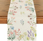 Artoid Mode Flowers Summer Table Runner, Seasonal Spring Fall Kitchen Dining by ArtoidMode