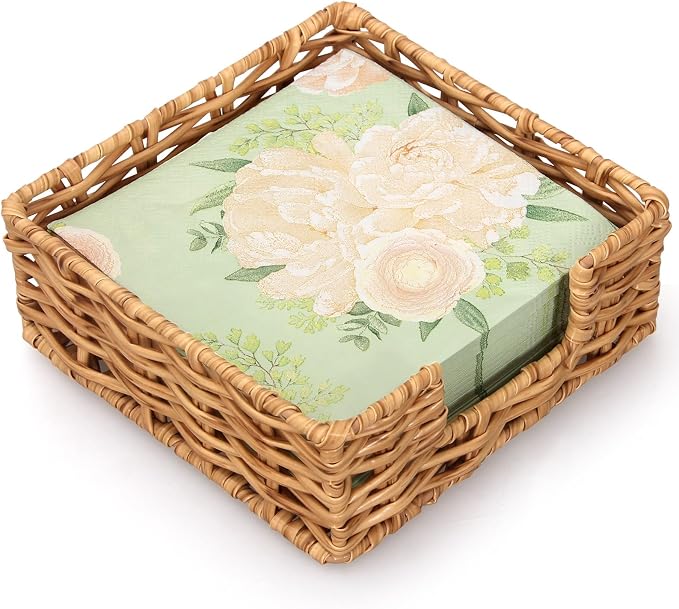 Square Cocktail Napkin Holder Rattan Napkin Holders by Gtencemen