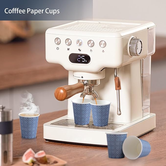 Clawsoff 1000 Pack Paper Cups 8 oz Bulk Disposable Coffee Cups Navy Floral | - Image 5