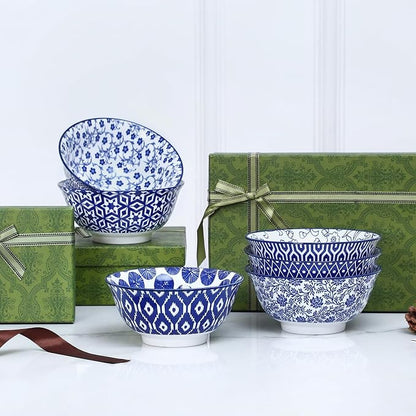 Selamica 7 inches Porcelain Cereal Bowl Set - Image 6