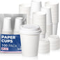 Fit Meal Prep 100 Pack 8 oz Disposable Coffee Cups by FMPBRANDS