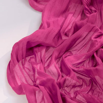 DeZerlor Hot Pink Cheesecloth Table Runners 6 Pack Summer Boho Runners | - Image 5
