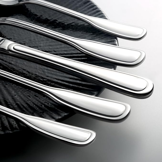 Silverware Set for 8, 40 Piece Utensils Stainless Steel Flatware Set | Boston - Image 2