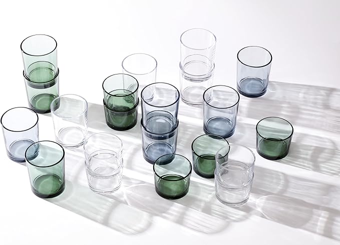 Oneida Drinkware, Stackables Tall Blue Drinkware, 14 Ounce Capacity, Glass - Image 6