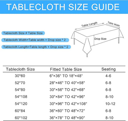 Hiasan 2 Pack Faux Linen Rectangle Tablecloth - Wrinkle and Stain Resistant Washable Table Cloth for Kitchen Dining Room Holiday Table Cover for Party Dinner, Lux Slate Blue, 60 x 102 Inch