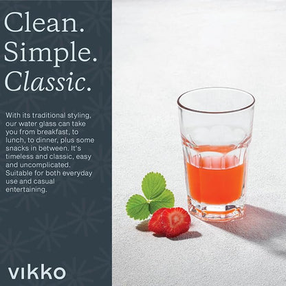 Vikko Drinking Glasses, 11.5 Ounce Glass Cups, Durable Glasses Drinking Set of - Image 5