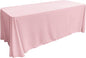 LA Linen Polyester Poplin Washable Rectangular Tablecloth, Stain and Wrinkle Resistant Table Cover 90x132, Fabric Table Cloth for Dinning, Kitchen, Party, Holiday 90 by 132-Inch, Pink Light