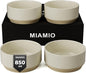 MIAMIO – Bowl Set of 4 / Ceramic Bowl Set (30 oz) for Pasta, Ramen, Cereal, Salad – Dishwasher and Microwave Safe – Sierra Collection (Light, Bowls (4x))