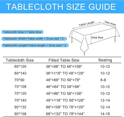 Hiasan 2 Pack Faux Linen Rectangle Tablecloth - Wrinkle and Stain Resistant Washable Table Cloth for Kitchen Dining Room Holiday Table Cover for Dinner, Lux Slate Blue, 70 x 120 Inch