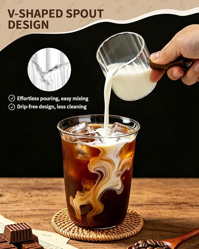 2 Pack Espresso Measuring Cups, 4oz Borosilicate Glass Espresso Shot Glasses - Image 5